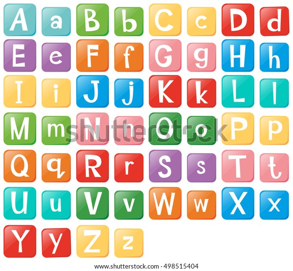 Font Design English Alphabets Illustration Stock Vector (Royalty Free ...