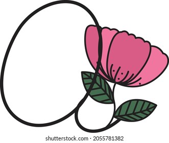 Font A design in the form of flowers. Suitable for making logos or used to teach children.