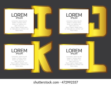 font design gold color and border