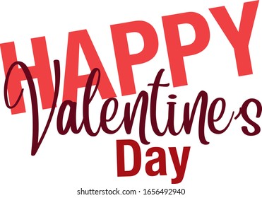 Font design for happy valentines day illustration