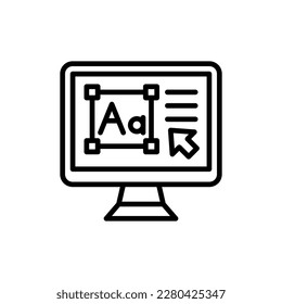 Font Design icon in vector. Illustration