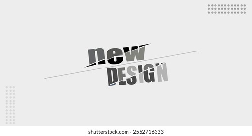 font design with line effect with halftone with grey color