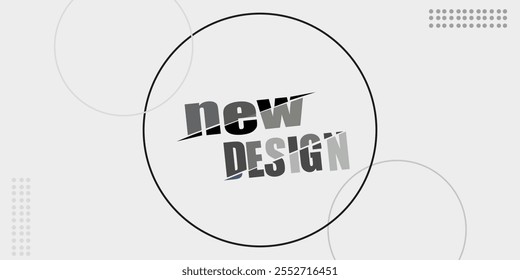 font design with line effect with halftone with grey color