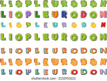 Font design for liopleurodon  illustration