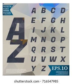 Font design lowpoly on abstract background  templates or Light background illustration.eps 10