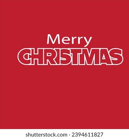 Font design of Merry Christmas. Vector. Color can be changed as you like.