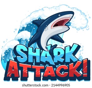 Font design for shark attack illustration