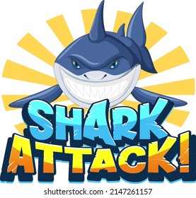 Font design for shark attack illustration