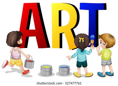 Font design with word art illustration