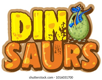 Font Design Word Dinosaur Dinosaur Egg Stock Vector (Royalty Free ...
