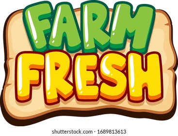 Font Design Word Farm Fresh Green Stock Vector (Royalty Free ...