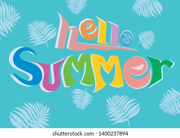 Font design for word hello summer vector image