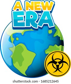 Font design for word new era on eath illustration