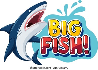 Font design for words big fish illustration