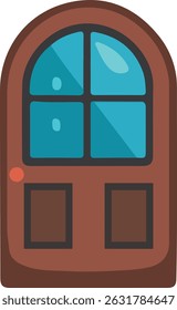 Icono de puerta de fuente Arte vectorial e ilustración.