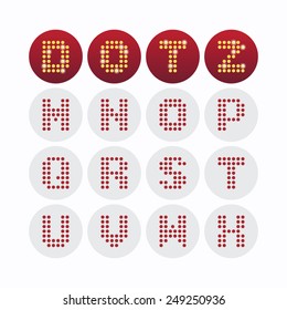 Font dot alphabet design. Vector illustration.