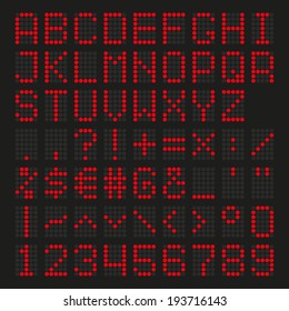 Font dot LED display red