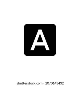 icono de descarga de fuentes. Diseño de estilo plano aislado en un fondo blanco. Ilustración del vector