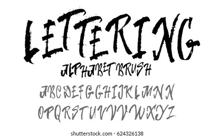 Font drawn on the basis of handwriting calligraphy, modern cursive script brush.