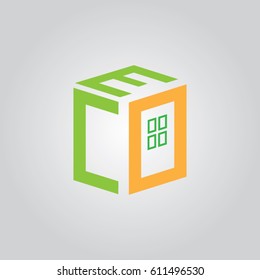font E C O icon to logo company