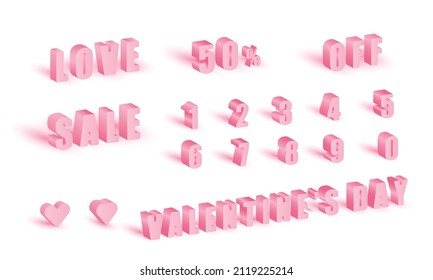 Schriftart zum Bearbeiten und Verwenden rosafarbener Farbverlauf-Hintergrund für die Anzeige der Produkt-Website für das Vektordesign des Valentinstag