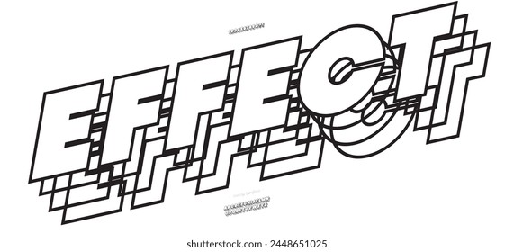Font effect vector modern typography
