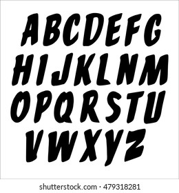 Font example. ABC. Vector.
