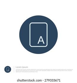 Font File extension Document icon thin line for web and mobile, modern minimalistic flat design. Vector outline icon and offset colour on light white background. vector illustration