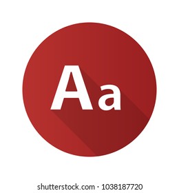 Font flat design long shadow glyph icon. Letters design. Vector silhouette illustration