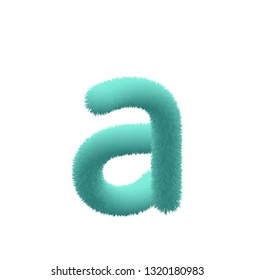 Font fluffy and furry vector lowercase a
