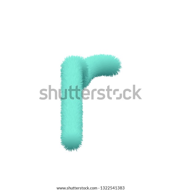 Font Fluffy Furry Vector Lowercase R: vector de stock (libre de ...