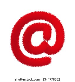 Font fluffy and furry vector special character ALT64