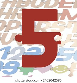 A font in the form of a puzzle with fastening elements that allow you to connect symbols into words.
Before laser cutting the letters, the background layers should be made invisible.
