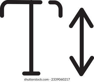 Icono de alto de formato de fuente