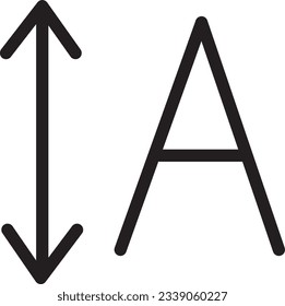 Icono de alto de formato de fuente