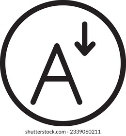 Icono de esquema de texto de formato de fuente