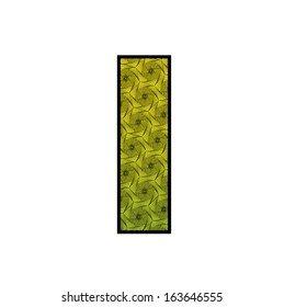 Font with geometric pattern - letter I