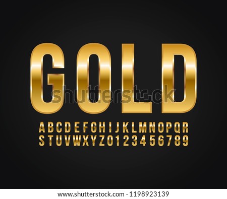 Font gold effect in vector format