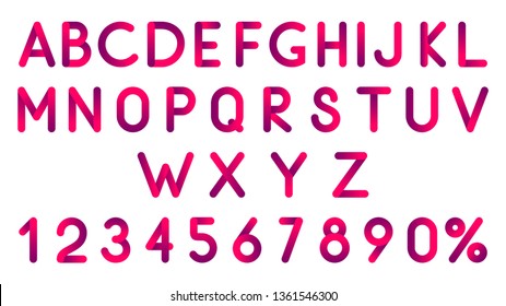 Font with gradient fills lines