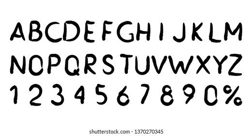 Font Grunge Style. Vector illustration