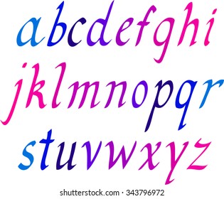 font hand drawing color