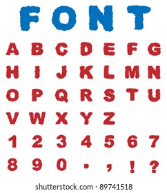 Font - Hand Drawn Letters Isolated on White