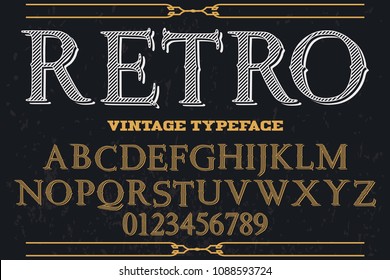 font handcrafted typeface vector vintage retro