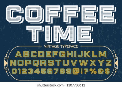font handcrafted typeface vector vintage named coffee time