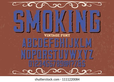font handcrafted typeface vector vintage named smoking