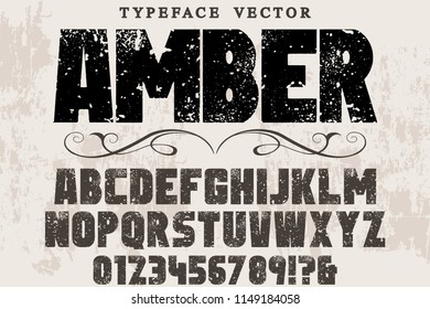 font handcrafted typeface vector vintage named Amber