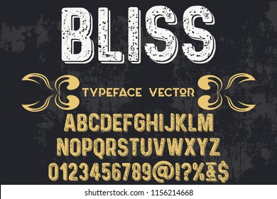 font handcrafted typeface vector vintage named vintage bliss