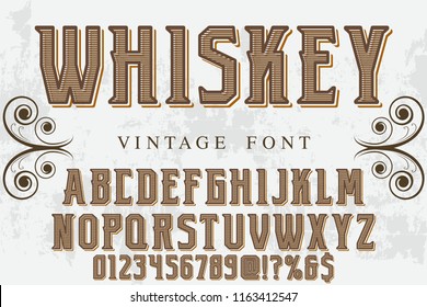 font handcrafted typeface vector vintage named vintage-whiskey