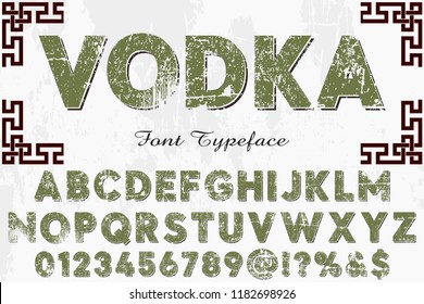 font handcrafted typeface vector vintage named vintage vodka