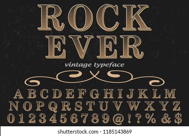 font handcrafted typeface vector vintage named vintage rock ever